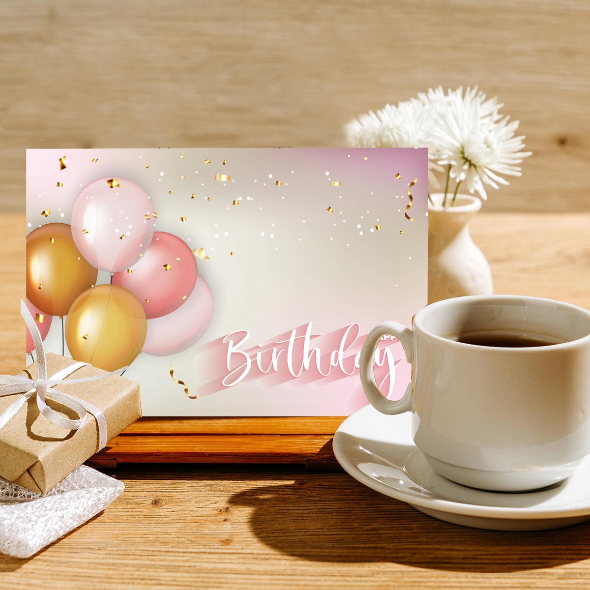 1 Premium Geburtstagskarte Happy Birthday 18x12cm mit Umschlag