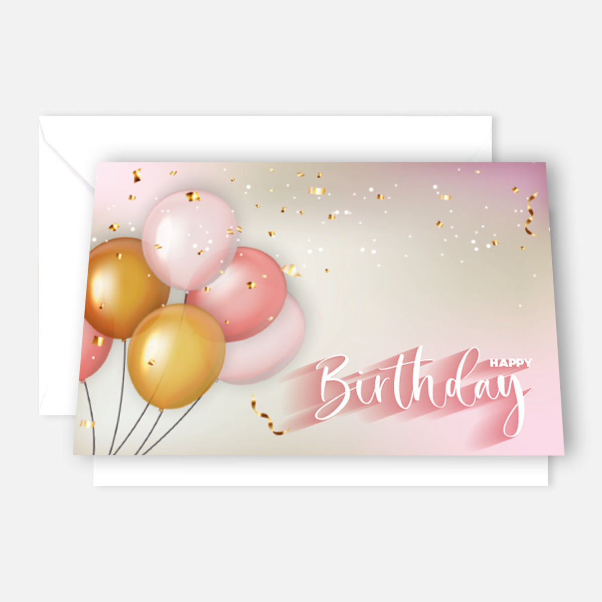 1 Premium Geburtstagskarte Happy Birthday 18x12cm mit Umschlag