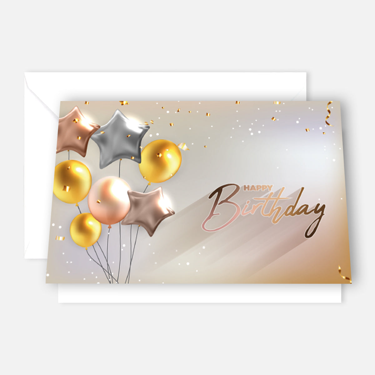 1 Premium Geburtstagskarte Happy Birthday 18x12cm mit Umschlag