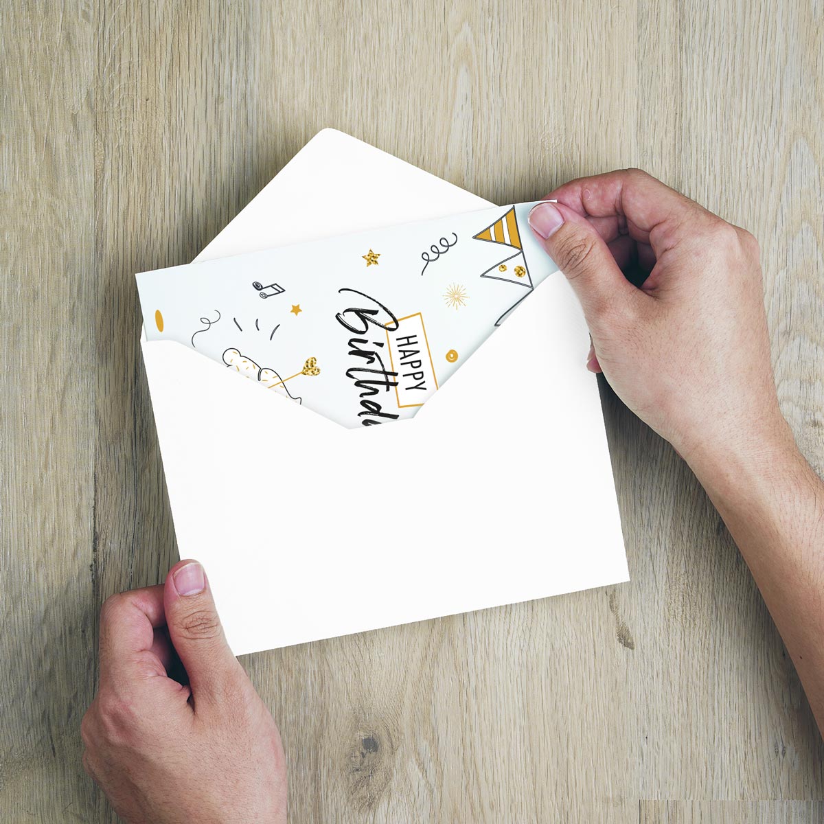 4 Premium Geburtstagskarten happy birthday 18x12cm + 4 Kuverts Geburtstag Karten