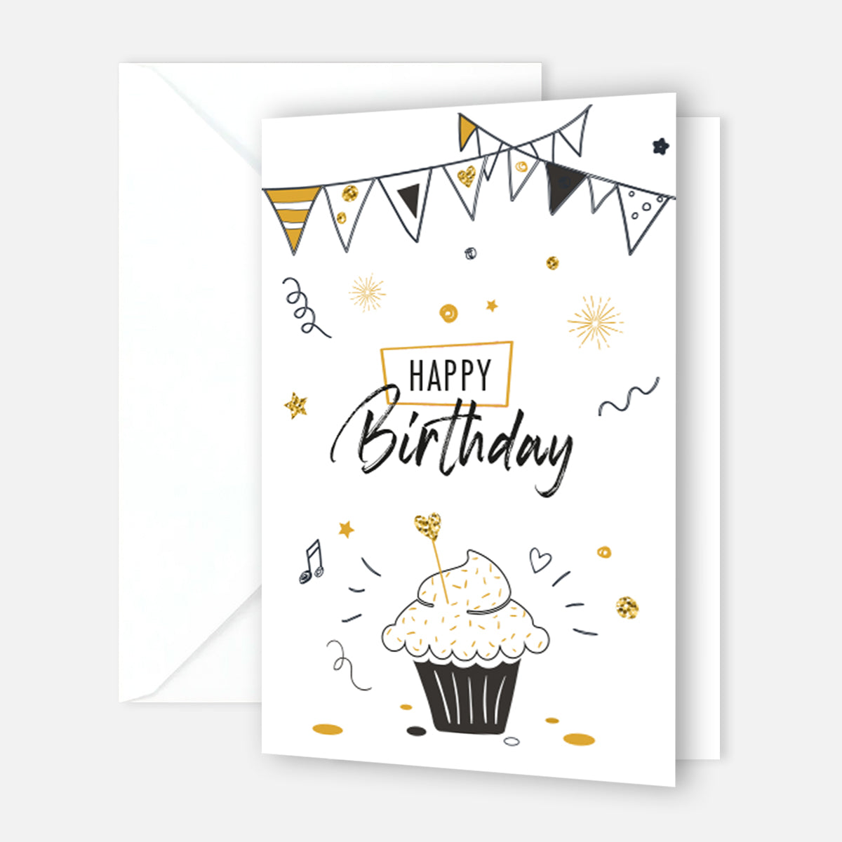 1 Premium Geburtstagskarte Happy Birthday 18x12cm mit Umschlag