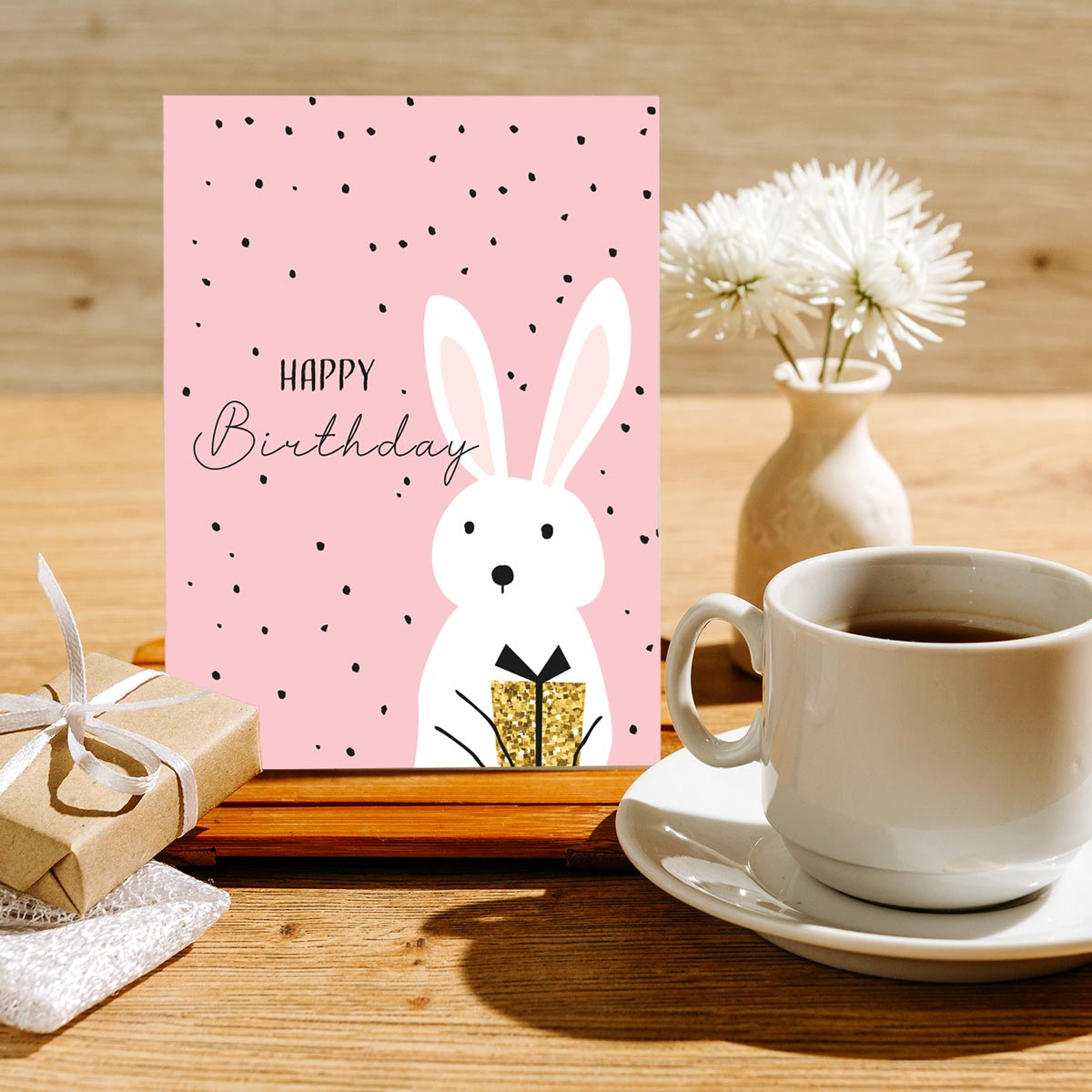 4 Premium Geburtstagskarten happy birthday 18x12cm + 4 Kuverts Geburtstag Karten