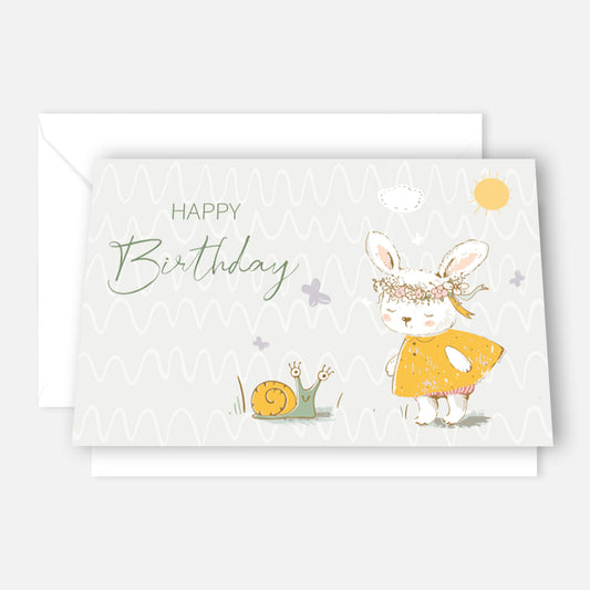 1 Premium Geburtstagskarte Happy Birthday 18x12cm mit Umschlag