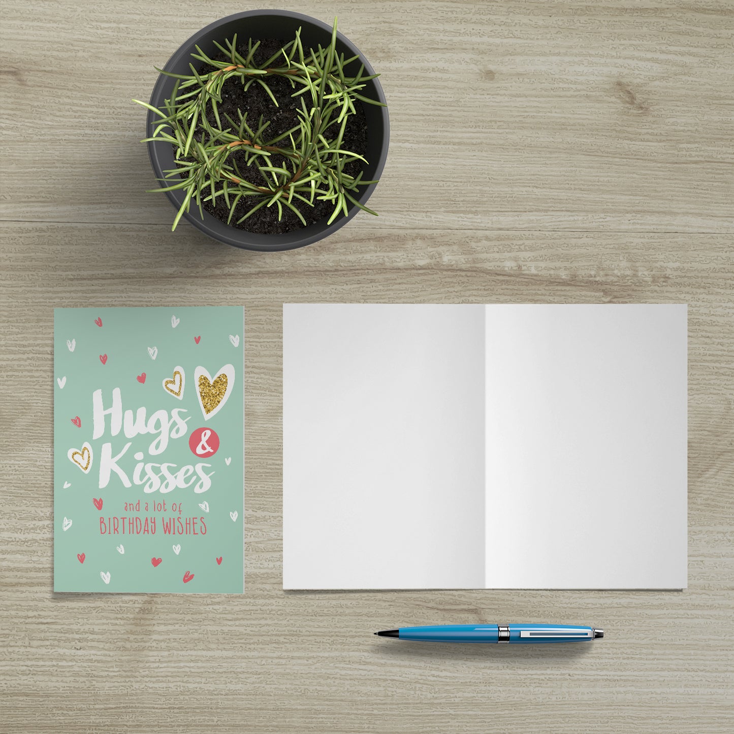 1 Premium Geburtstagskarte Happy Birthday 18x12cm mit Umschlag