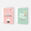 2 Premium Geburtstagskarten Happy Birthday 18x12cm + 2 Kuverts Geburtstag Karten