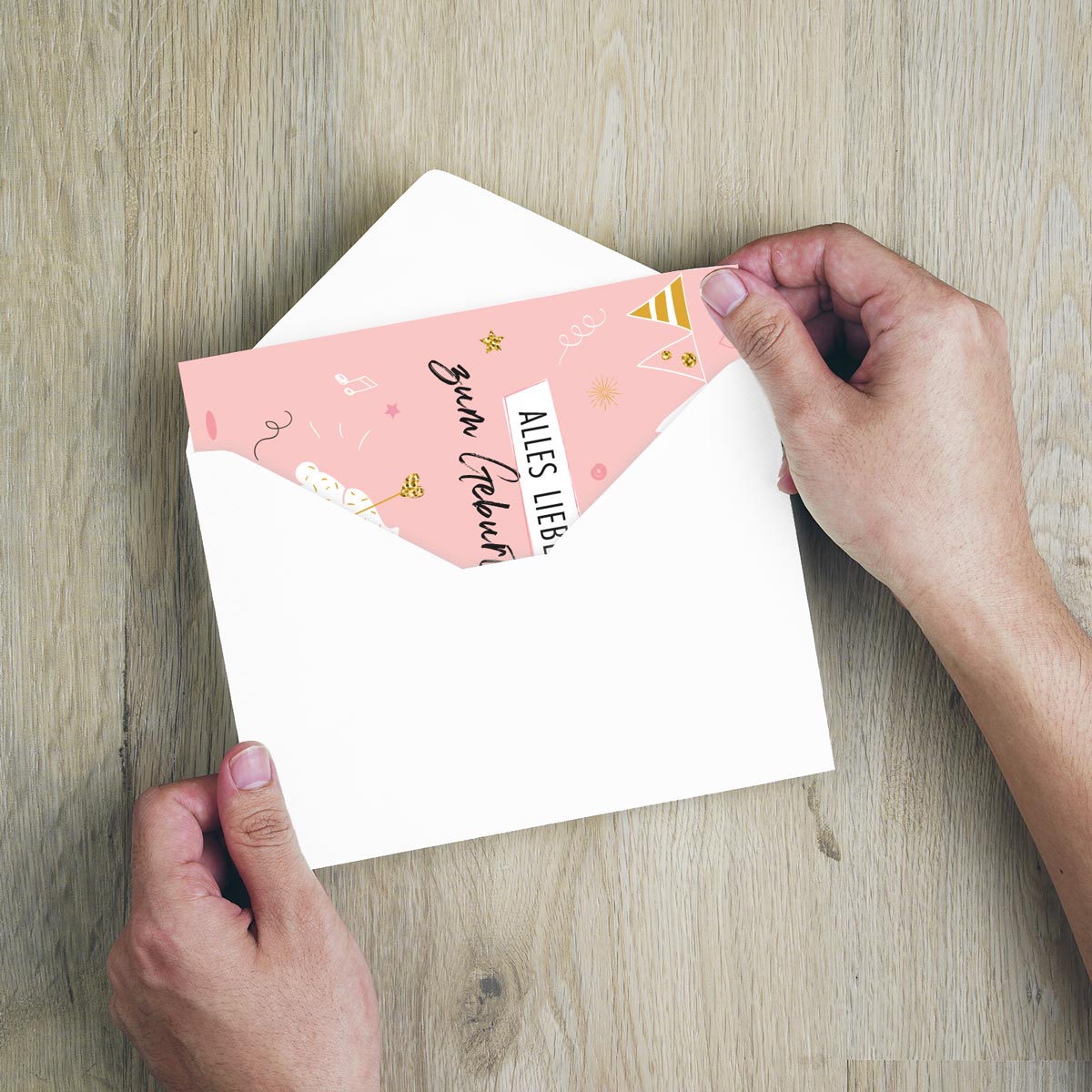 2 Premium Geburtstagskarten Happy Birthday 18x12cm + 2 Kuverts Geburtstag Karten