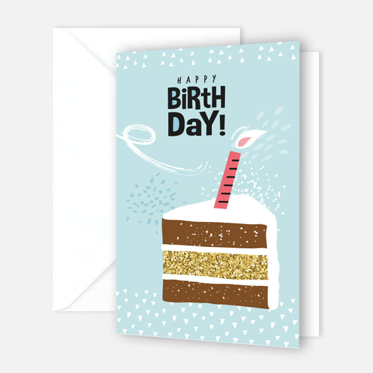 1 Premium Geburtstagskarte Happy Birthday 18x12cm mit Umschlag