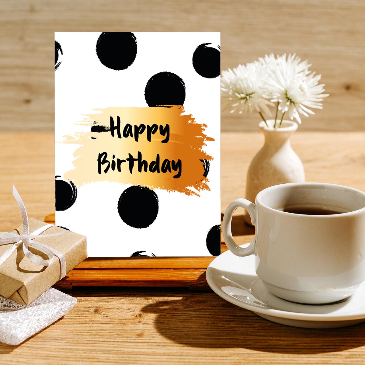 1 Premium Geburtstagskarte Happy Birthday 18x12cm mit Umschlag