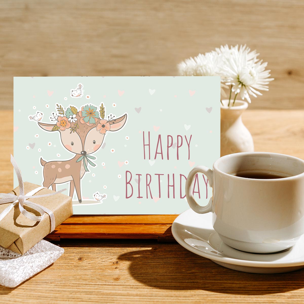 1 Premium Geburtstagskarte Happy Birthday 18x12cm mit Umschlag