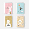 4 Premium Geburtstagskarten happy birthday 18x12cm + 4 Kuverts Geburtstag Karten