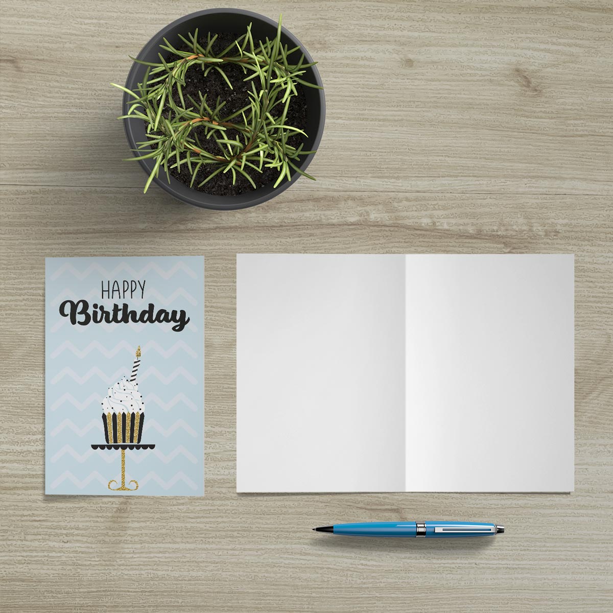 4 Premium Geburtstagskarten happy birthday 18x12cm + 4 Kuverts Geburtstag Karten