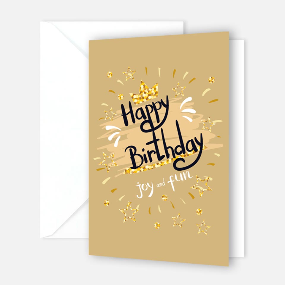 1 Premium Geburtstagskarte Happy Birthday 18x12cm mit Umschlag