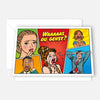 1 Abschiedskarte 12x18cm Klappkarte Comicmotiv Ruhestand Rente + weißer Umschlag