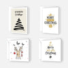Moderne Weihnachtskarten 4er Set Klappkarten mit Umschlag