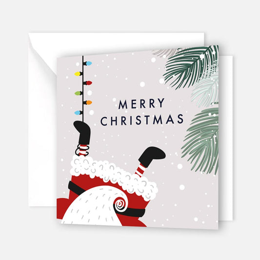 1 Weihnachtskarte Santa Claus für Weihnachten Klappkarten mit Umschlag