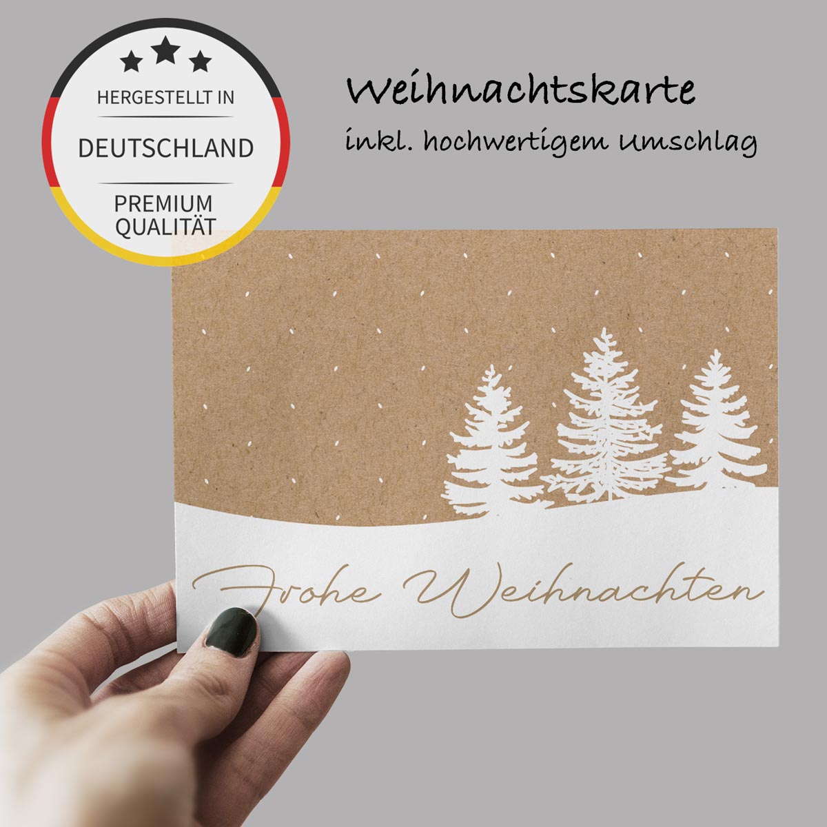 2 Weihnachtskarten Weihnachten merry christmas 10,5x14,8cm Klappkarten +2 Kuvert