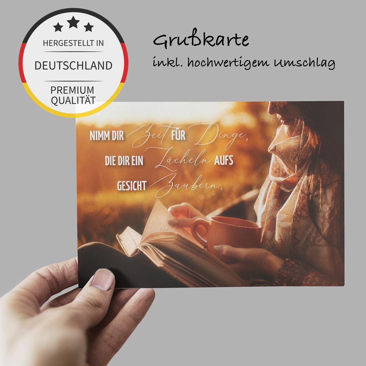 7 Klappkarten mit Kuverts Sprueche, Weisheiten Handarbeit - Lieblingsladen