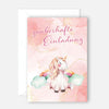 12 Einladungskarten Einhornmotiv Kindergeburtstag Kids Postkarten 14,8x10,5cm + 12 Umschläge