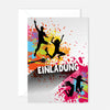 12 Einladungskarten Kindergeburtstag Jump Party Karten 10,5x14,8cm + 12 Kuverts