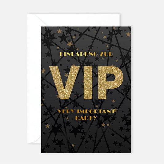 12 Einladungskarten Karte Geburtstagseinladung VIP Kindergeburtstag 14,8x10,5cm