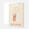 1 Premium Geburtstagskarte 18x12cm Happy Birthday Bärmotiv mit 1 weißem Umschlag