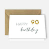 1 edle Geburtstagskarte zum 90. Geburtstag Klappkarte 10,5x14,8cm mit 1 Umschlag