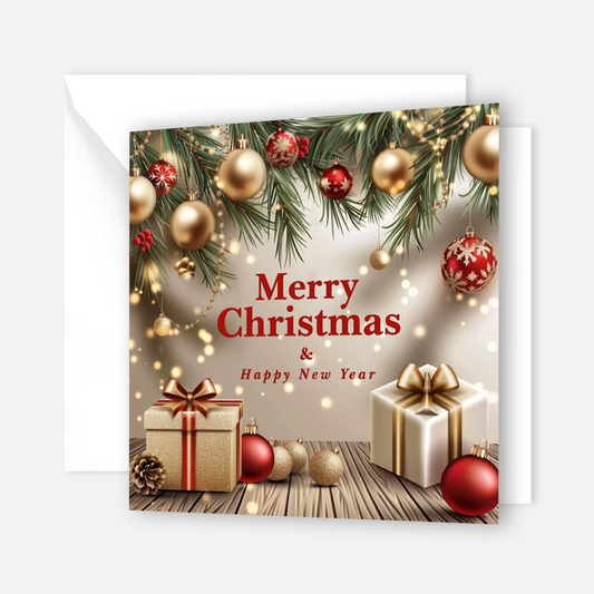Festliche Weihnachtskarte - Klappkarte - 14,8x14,8cm