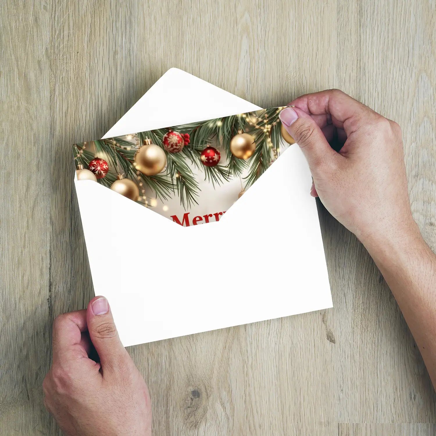 Festliche Weihnachtskarte - Klappkarte - 14,8x14,8cm - Merz Designkarten