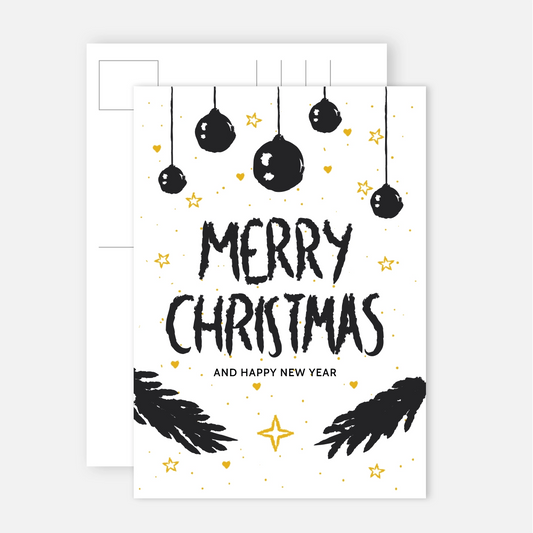 Moderne Weihnachtskarte - Postkarte 10,5 x 14,8cm