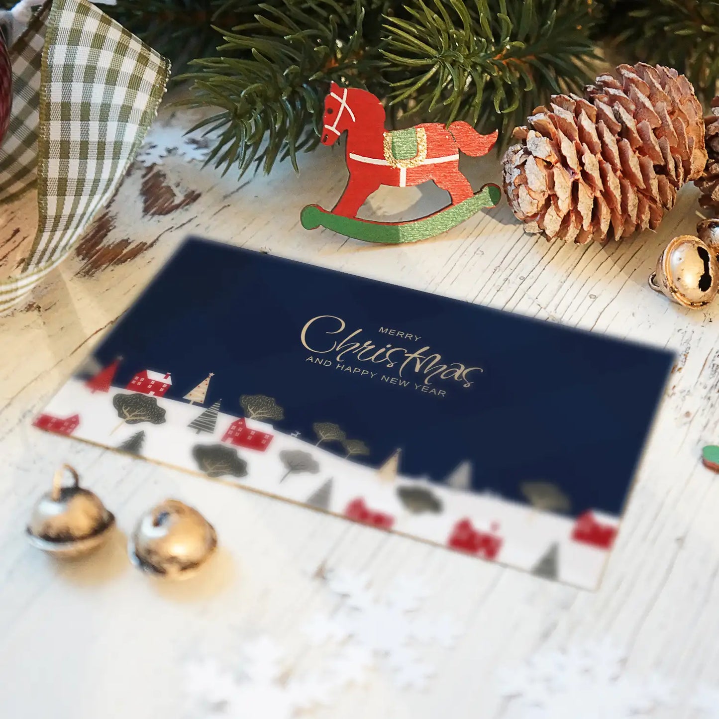 1 Weihnachtskarte Winterlandschaft für Weihnachten - Klappkarte mit Umschlag - Merz Designkarten