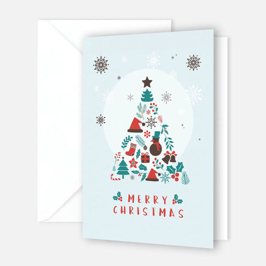 Moderne Weihnachtskarte - Postkarte 10,5 x 14,8cm