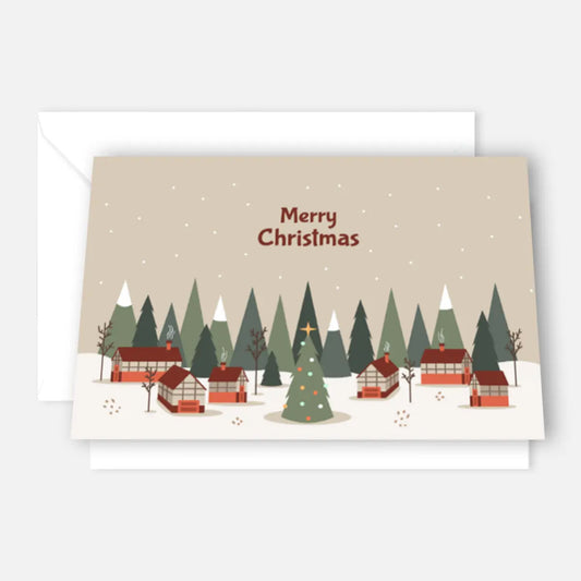 Edle Weihnachtskarte - 10,5x14,8cm - inkl. 1 weissen Umschlag