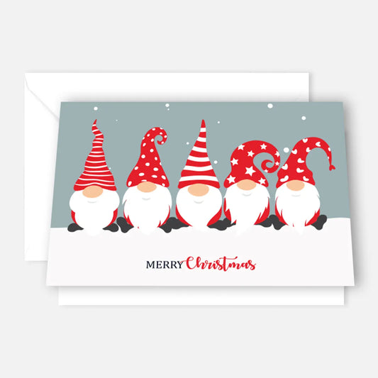 Lustige Weihnachtskarte - Klappkarte mit Wicheltmotiv + Umschlag